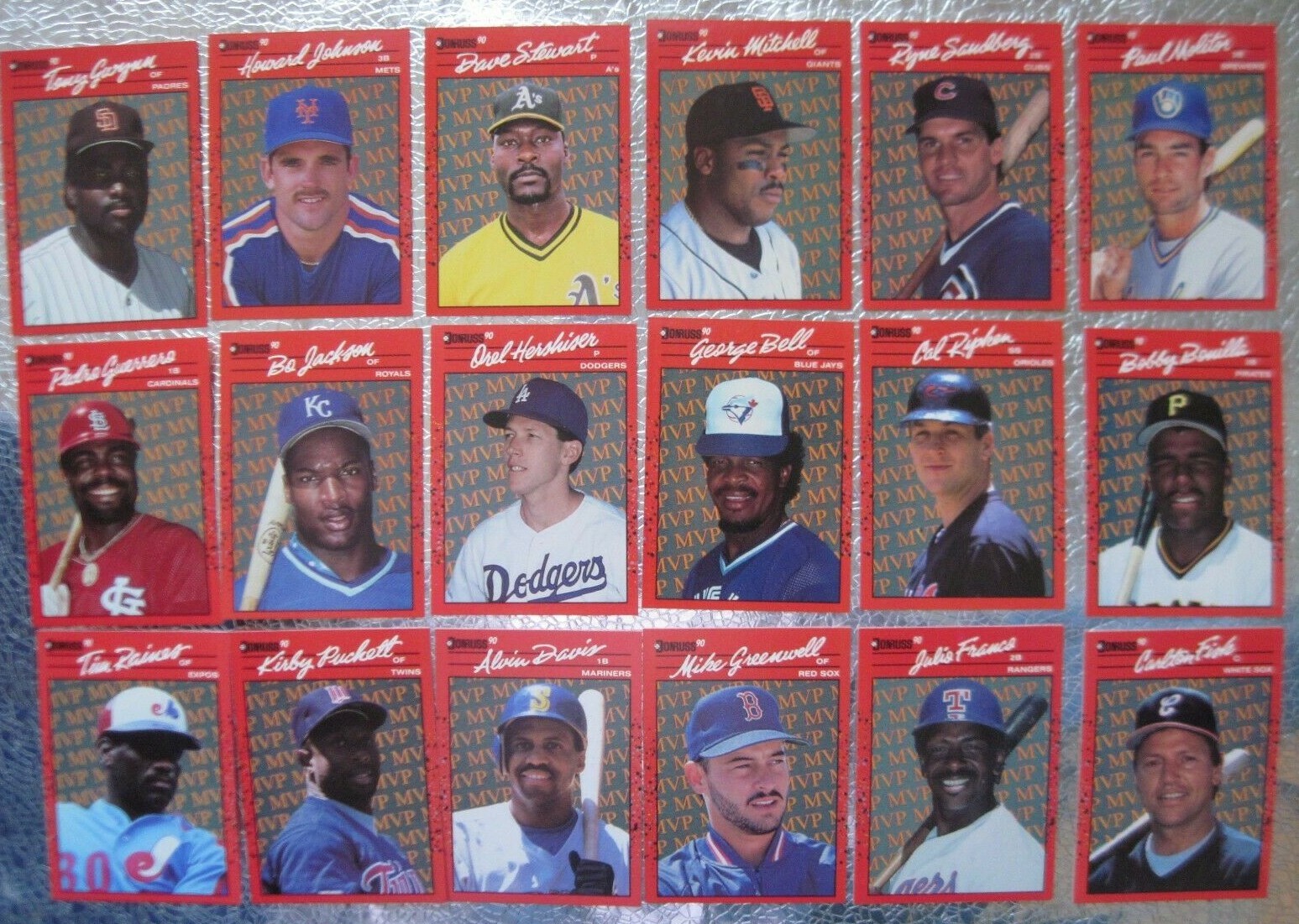MVP BASEBALL SET 1990 DONRUSS BC1- BC26 CARDS Bo Jackson Cal Ripken Jr. Sandberg