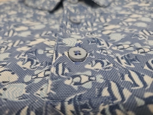 Bonobos Golf Slim Fit Coral Reef Fish Oceanic Blue Hawaiian S/S Polo Shirt SZ L - Picture 10 of 12