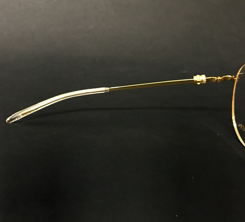 Boucheron Eyeglasses Frames BC0137O 001 Shiny Gold Aviators Round 58-14-138 - Picture 9 of 13