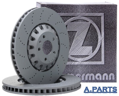 ZIMMERMANN 2X BRAKE DISCS 375mm DRILLED FRONT AUDI A4 B9 8W5 8WD A5 F53 F5P F5A
