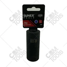 Sunex 224MD 1/2" Drive 6 Point 24mm Deep Impact Socket