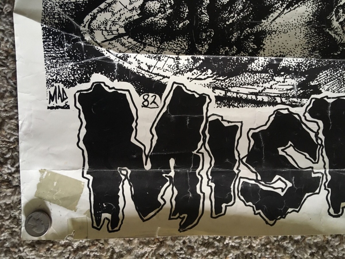 Misfits Poster Vintage 90's Reprint Mad Mark Rude Necros