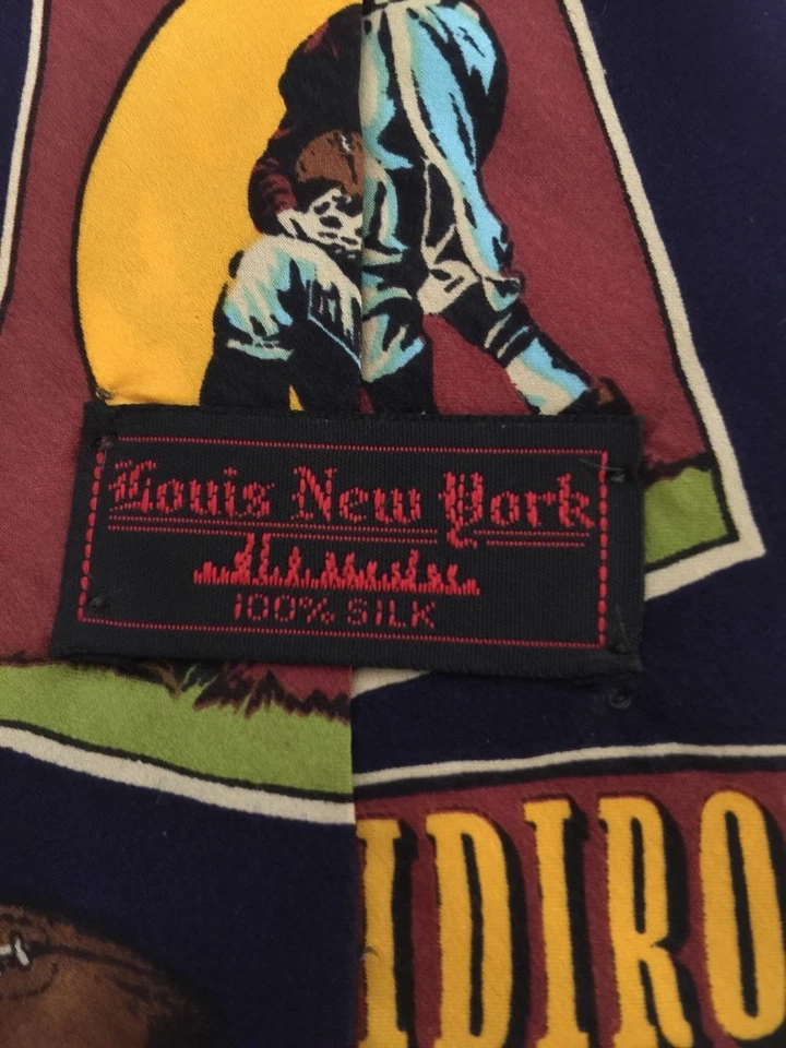 Corbata de cuello Louis New York para hombre 100 % seda fútbol americano rejilla touchdown Foto 3 de 4