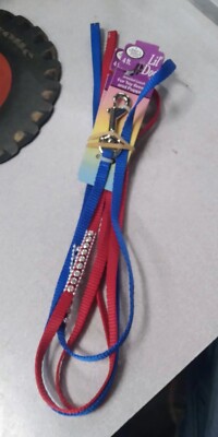 Four Paws 3/8'' x 4ft  Single-Thick Nylon Jeweled Leash - (Set of 2) Red & Blue