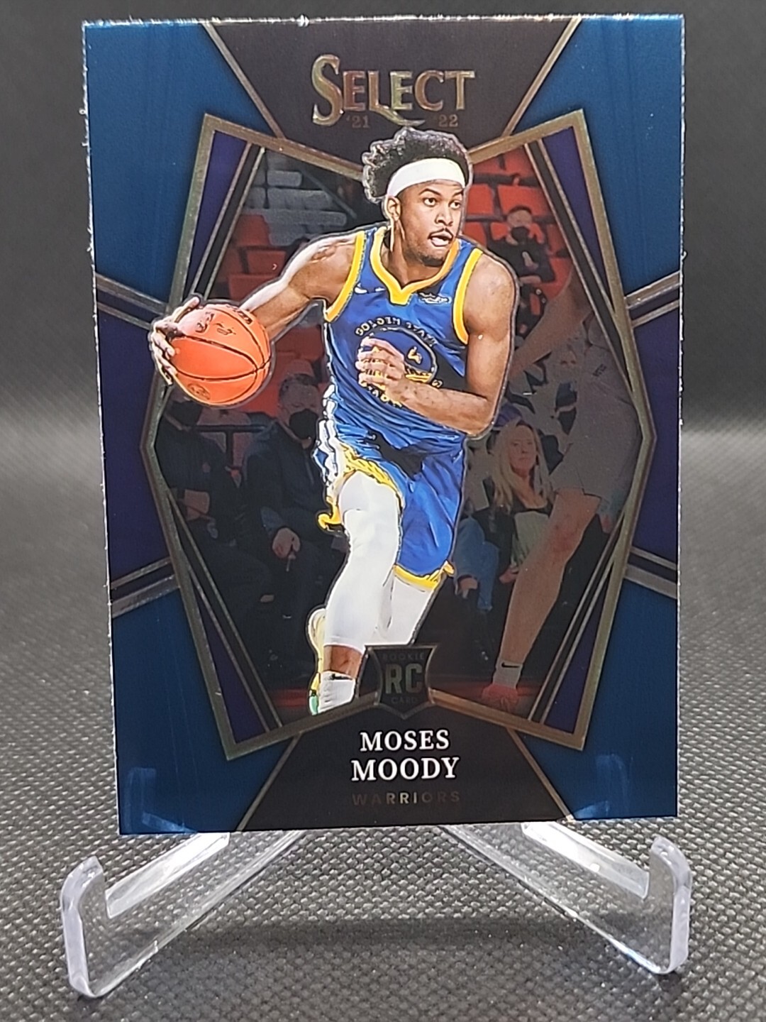 2021-22 Panini Select - Premier Level Blue Prizm #187 Moses Moody (RC)