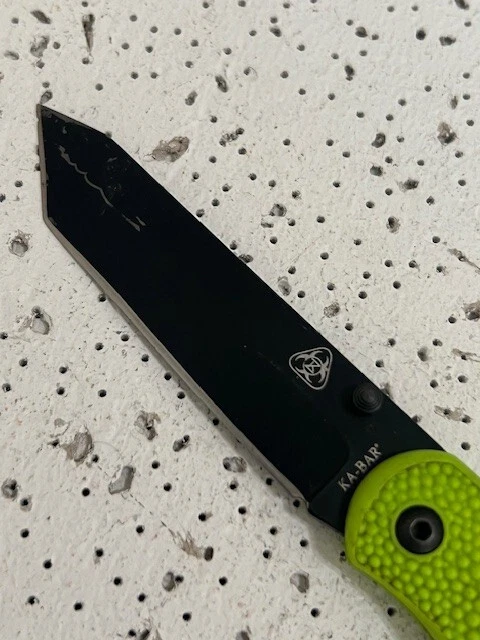 Cuchillo de bolsillo plegable KA-BAR 5698 ZK Kharon Tanto verde con bloqueo—- Foto 4 de 4