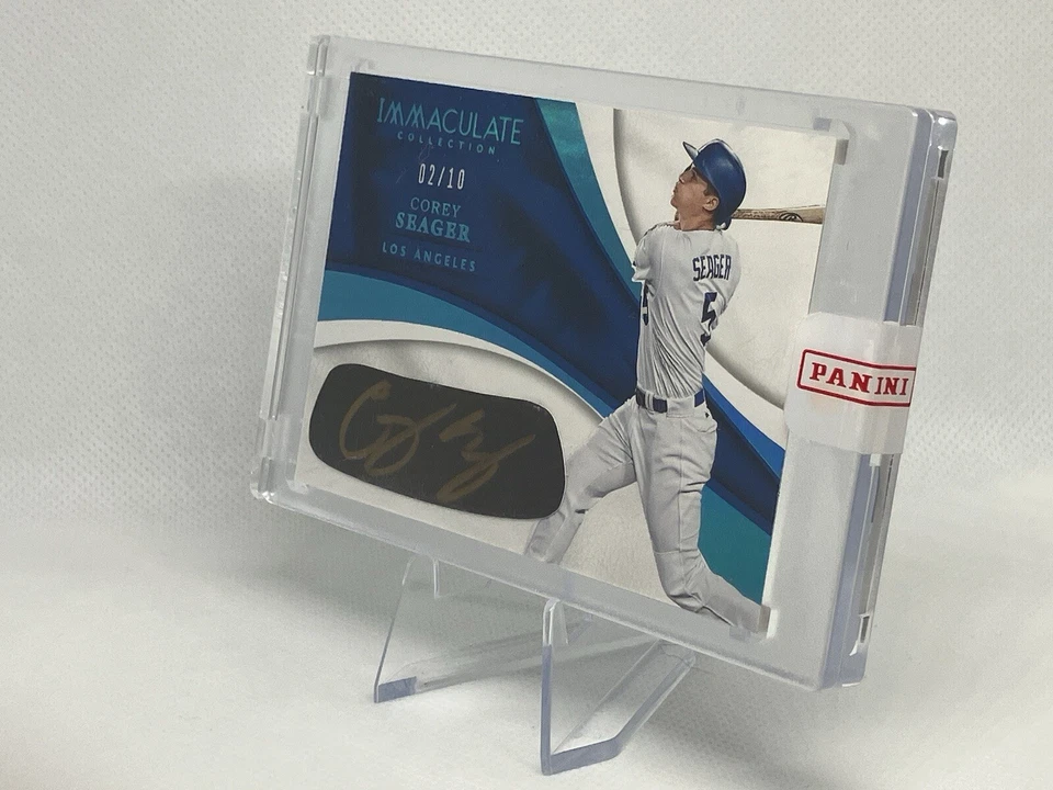 2017 Panini Immaculate Autograph Eye Patch #EB-CS Corey Seager /10 Dodgers🔥⚾️ - Image 3 of 4