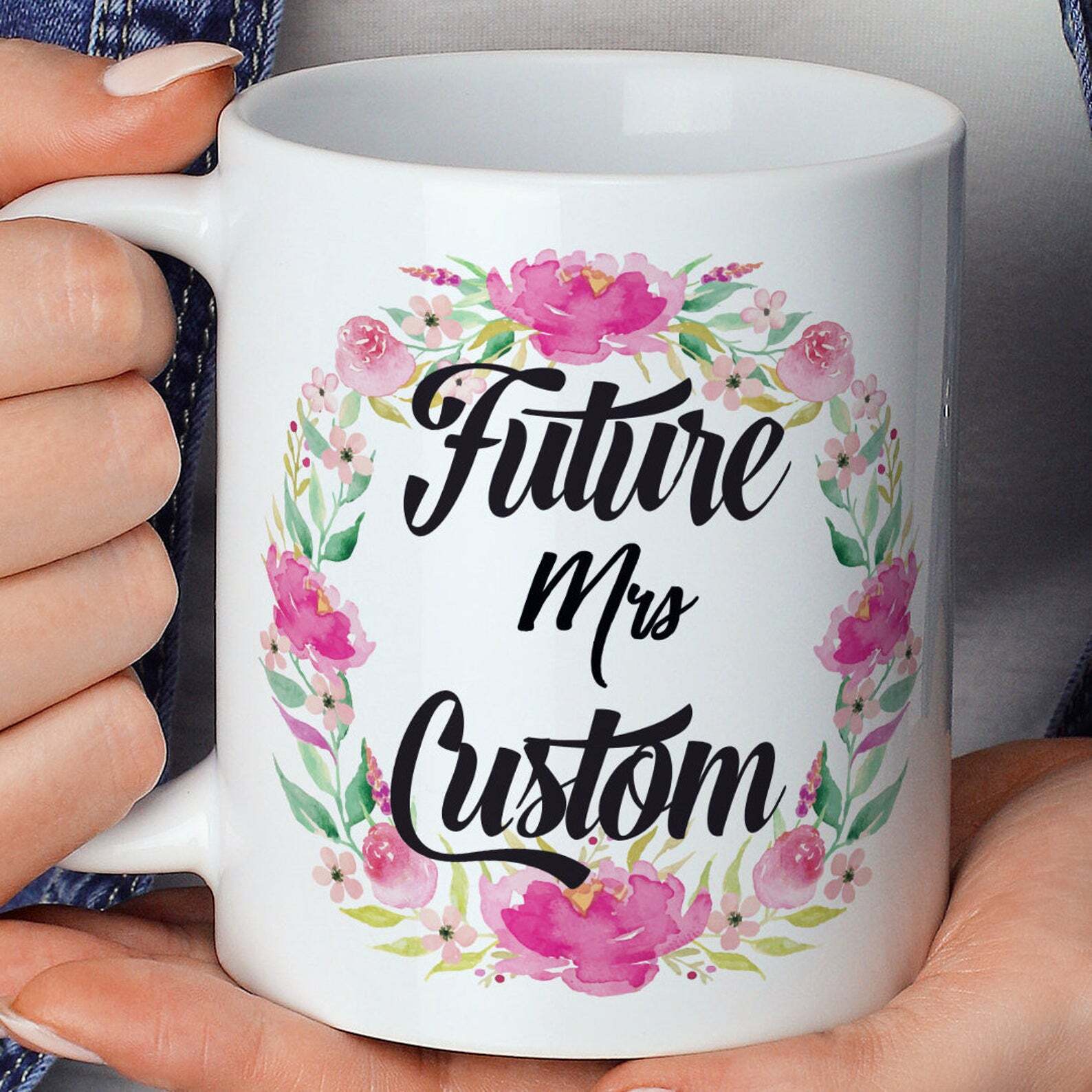 Personalized Engagement Mug Future Mrs Mug Engagement Gift Future Mrs Cup