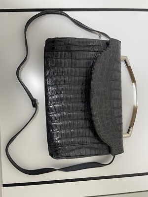 Damen Handtasche echt Krokodil gebraucht Vintage 70 Jahre