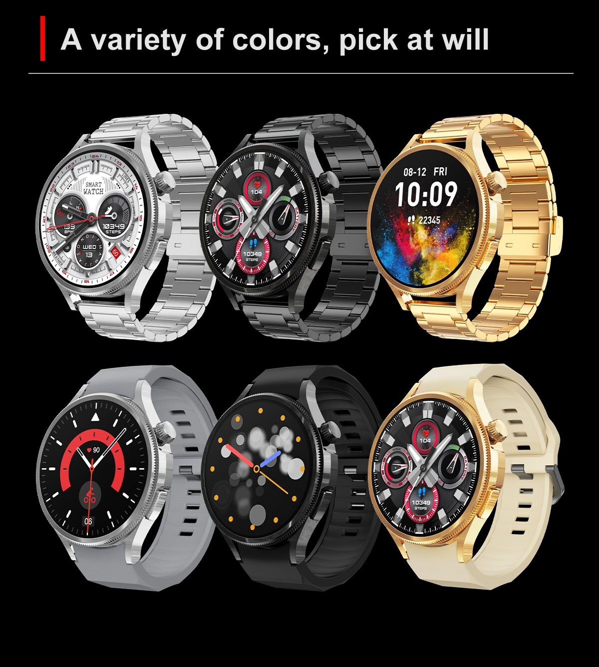 Smart Watch Uomo Donna Android IOS Fitness Pressione Sanguigna Frequenza Cardiaca Venditore UK