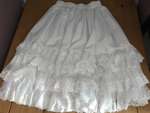 white cotton petticoats