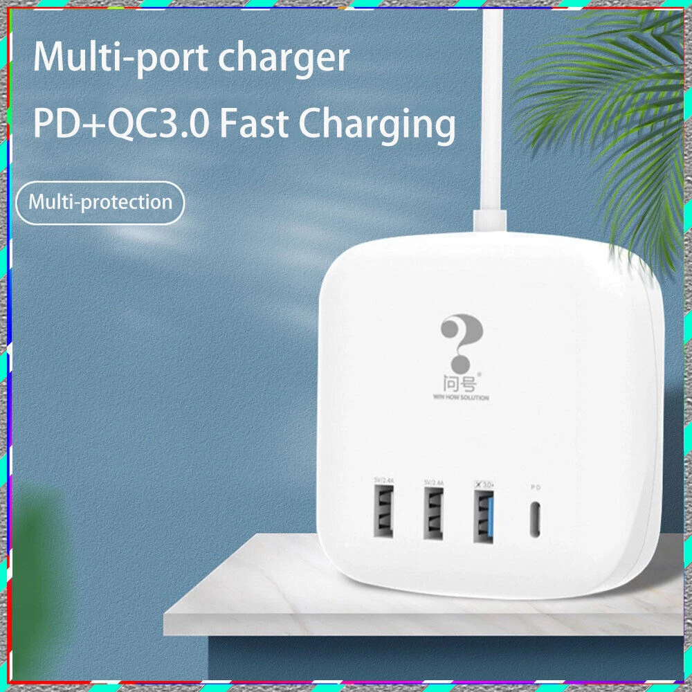 Fast 5V/3.2A multi-port USB charging hub for travel