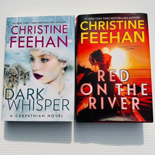 Christine Feehan First Edition/Print Lot (2) HCDJ Dark Whisper, Red On The River - Picture 2 of 24