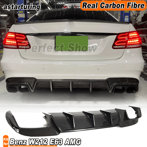 For Mercedes Benz E Class W212 E63 AMG 2013-16 REAL Carbon Rear Bumper Diffuser  - Bild 1 von 12