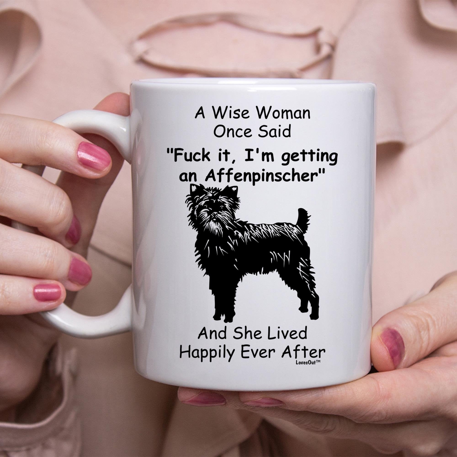 Funny Affenpinscher Gift For Women White Coffee Mug Coffee Cup