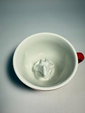 Creature Cups Hidden Triceratops Red Coffee Mug 11oz Ceramic Dinosaur Gift