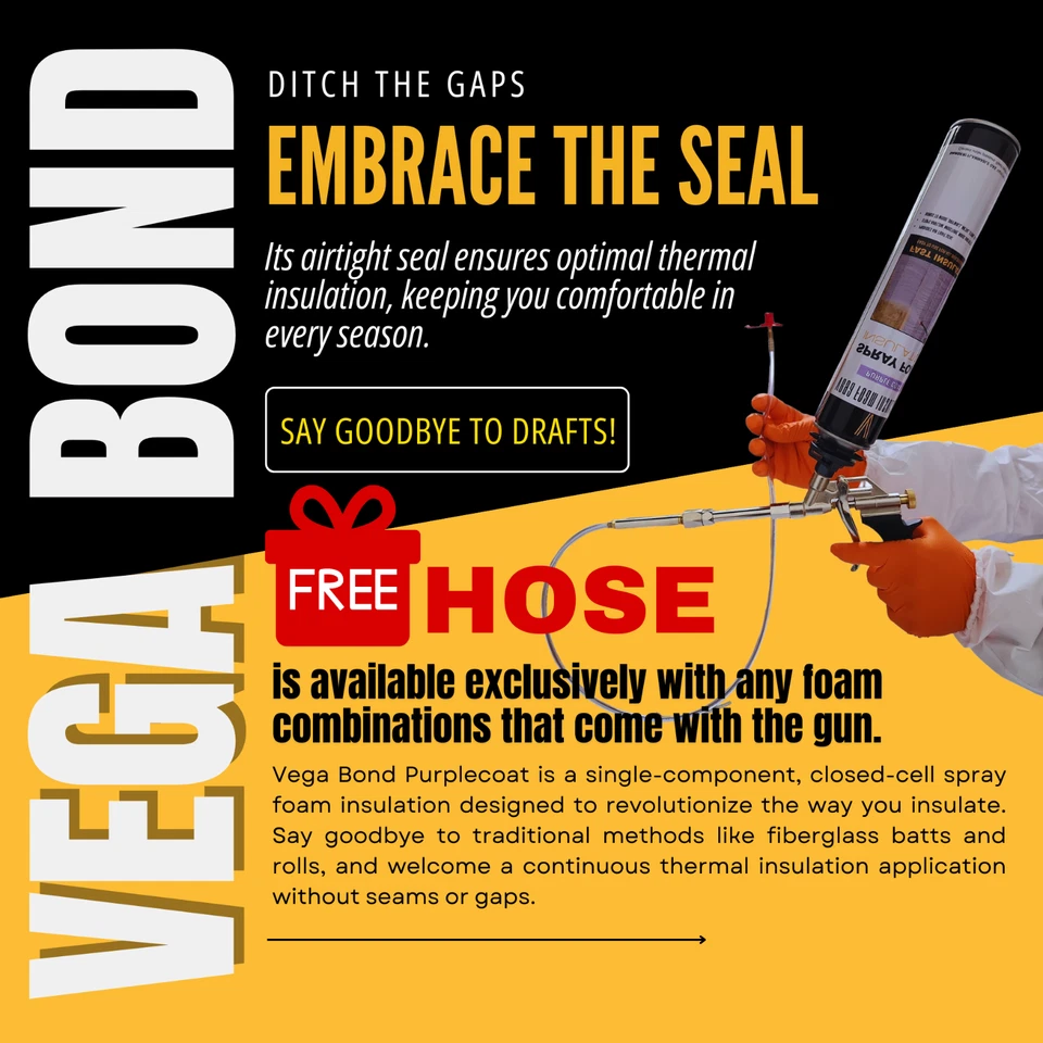 Vega Bond Purplecoat Closed Cell Insulation Spray Foam 24pack Set Long Gun 480 - Image 3 of 4