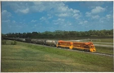Vintage Louisiana & Delta Train Postcard Locomotive Train New Iberia Railroad