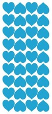 Light Blue Heart Hearts Stickers Sticker 1" DC20-056