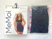 NWT MeMoi SlimMe Women's M/2 Control Half Slip MSM-112 Black 28