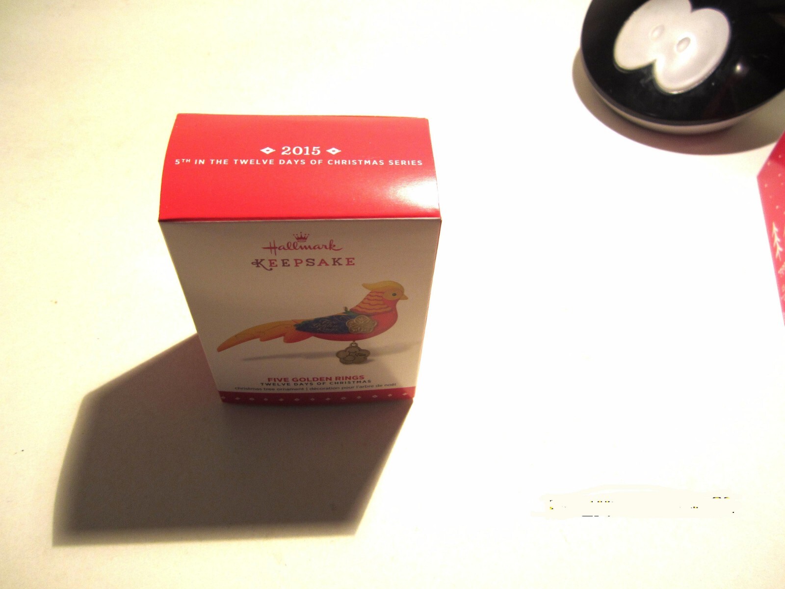 HALLMARK 12 DAYS OF CHRISTMAS FIVE GOLDEN RINGS PHEASANT ORNAMENT 2015