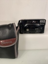 Fuji Discovery 80 Plus 35mm point and shoot film camera with case.
