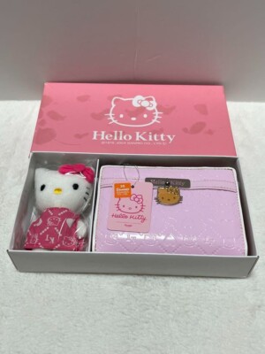 2004 Heisei Retro Hello Kitty Retro faltbare Geldbörse mit Maskottchen