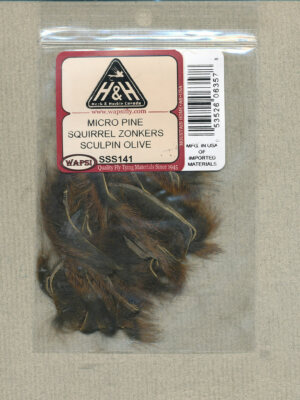 Micro pine squirrel zonkers - sculpin olive - 2 feet   SSS141