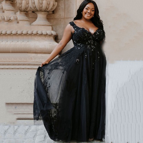 black plus formal dress