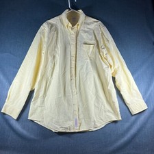 Brooks Brothers Men Shirt Yellow 346 The Original Polo Shirt Regular Fit Size 17
