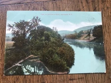 View on Schoharie River Schoharie New York Postcard