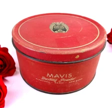 1920's  Art Deco Mavis Perfumed Dusting Powder Vivandou Box Tin Container EMPTY