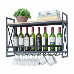 Wine Rack Holder Wall Mounted Glass Holder Rustic Metal Hanging Wine Accessories Ebay