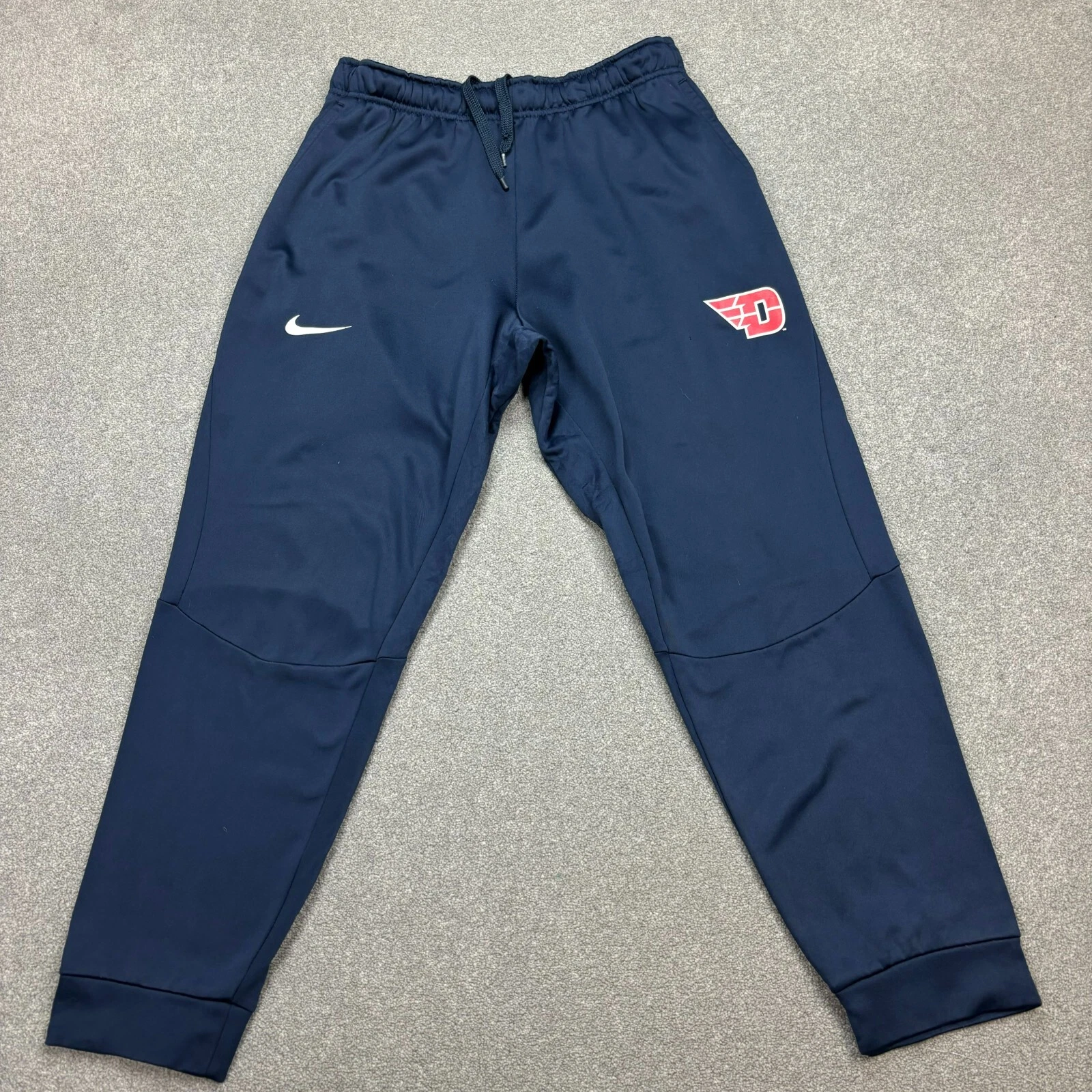 Pantaloni Nike Track Adulto Grandi Blu Dayton Flyers Y2K Swoosh Fleece Joggers Uomo