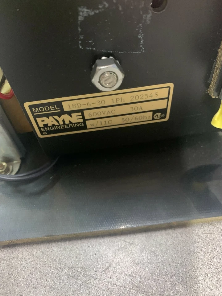 USED PAYNE ENGINEERING POWER CONTROL 18D-6-30 1PH 202545 - Image 4 of 4