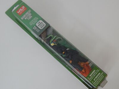 Regenwald Naturröhre! enthält 12 Spielzeug Kunststoff Tiere! Geschenk!