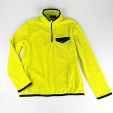 Polo Ralph Lauren Neon Yellow 1/4 Zip Fleece Sweater Sweatshirt Top Mens M