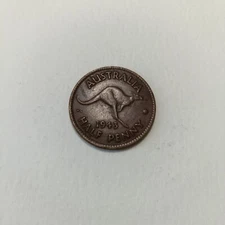 1943 HALF PENNY Circulated Australian Pre-Decimal Coin - FREE POST