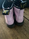 Girls Doc Maartens Size 2 Pink Patent Leather Boots — photo 2
