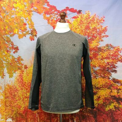 Champion Powertrain graues Sweatshirt aus 100 % Polyester. UK Herren Gr. Medium