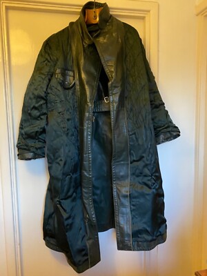 【超希少】Germany軍　将校用oder高級leather coat Men's WW2 German Military Officer Leather Trench Coat Black