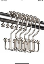 Tytanker Haczyki do zasłon prysznicowych Pierścienie, Odporny na rdzę Metal Łatwy przesuwanie Prysznic Nowy