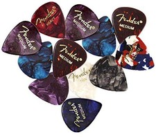 Fender Premium Celluloid Guitar Picks - 12 Pack Thin, Medium, Heavy Gauges 