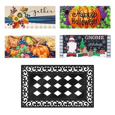 Evergreen Flag Evergreen Sassafras Fall Christmas Holiday Doormat Insert Set Of