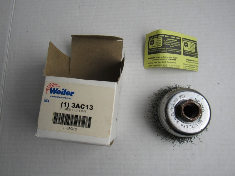 Weiler 3AC13 3" Crimped Wire Cup Brush 5/8" Arbor