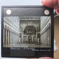 Glass Magic Lantern Slide Rome. Saint Paul outside the walls (6)