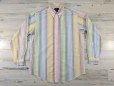 Brooks Brothers Shirt Mens Medium Colorful Striped OCBD Oxford