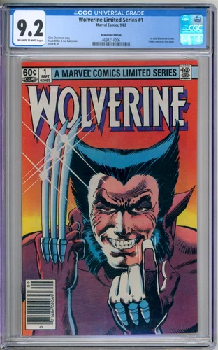 Wolverine Limited Series 1 CGC Graded 9.2 NM- Newsstand Marvel Comics 1982