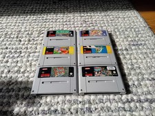 Super Nintendo SNES Cartridge Bundle PAL x 6 Mario World, SFII Turbo, Putty Squa