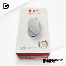 August Smart Deadbolt Lock Silver - (ASL-3B AUG-SLO4-MO1-SO4)